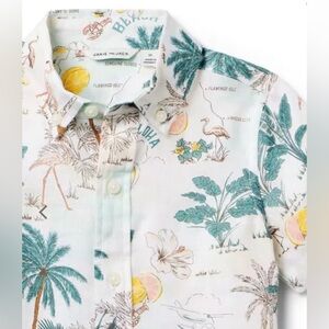 Janie and Jack Tropical Paradise Kids Linen Button Down Shirt 4